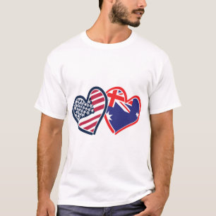 USA—Austrailia-Love T-shirt