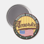 USA-badge Magneet (Voorkant / Achterkant)