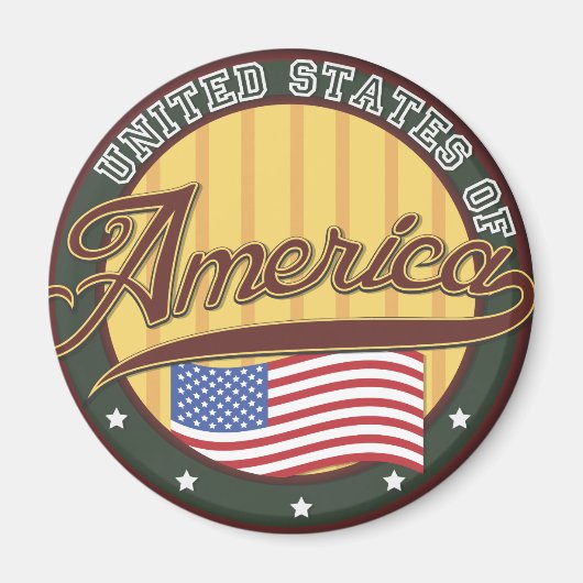 USA-badge Magneet (Voorkant)