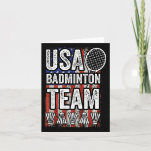 Usa Badminton Team Amerikaanse Vlag Grappig Badmin Kaart