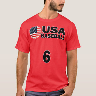 USA Baseball Numéro 6 Tshirt Design