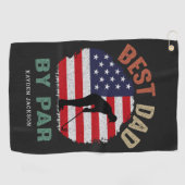 USA Beste Pap Door Par Vaders Dag Cadeau Golfhanddoek (Horizontaal)