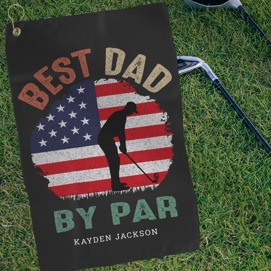 USA Beste Pap Door Par Vaders Dag Cadeau Golfhanddoek
