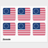 usa betsy vierkante sticker (Vel)