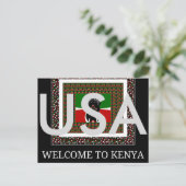 USA Bienvenue au Kenya Carte postale (Debout devant)