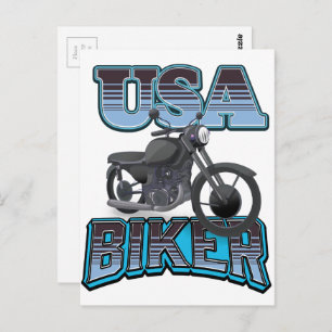 USA Biker logo Briefkaart