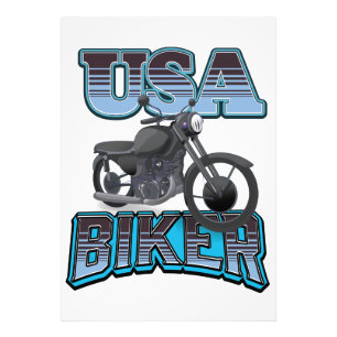 USA Biker logo Foto Afdruk