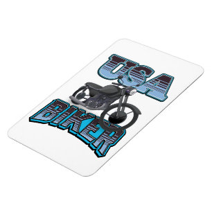 USA Biker logo Magneet