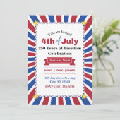 USA Birthday Party Invitation (Debout devant)