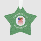 USA Black Angel Noël drapeau personnalisé (dos)