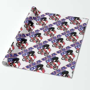 USA-BMX Biker Cadeaupapier