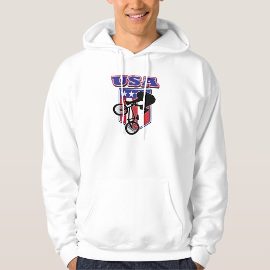 USA BMX Biker Hoodie (Voorkant)