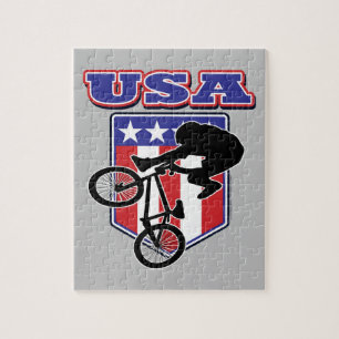 USA BMX Biker Jigzaag Puzzle Legpuzzel