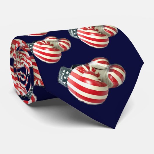 usa bokshandschoenen stropdas (Opgerold)