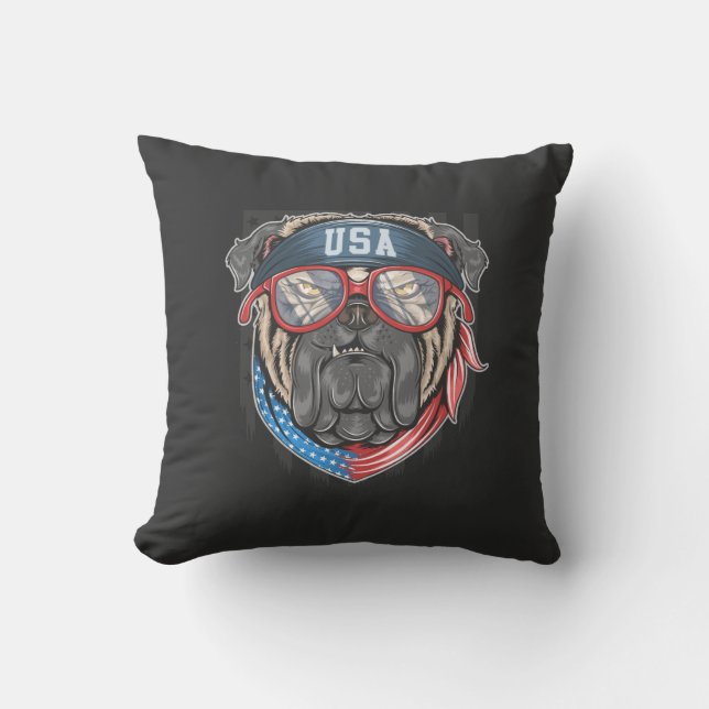 USA Bulldog Kussen (Voorkant)