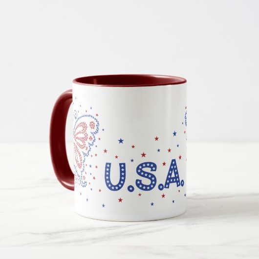 USA Butterfly USA Mugs (Devant gauche)