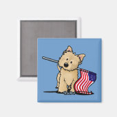 USA Cairn Terrier Magnet Magneet (Voorkant / Achterkant)