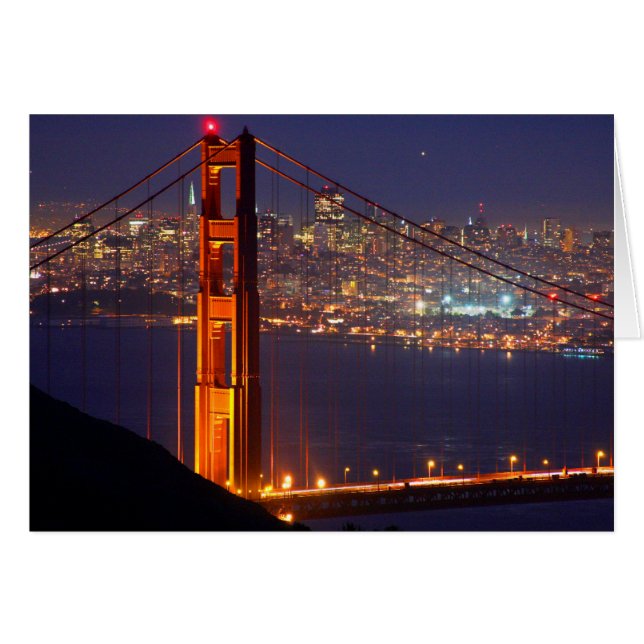 USA, Californie. Pont Golden Gate La Nuit (Devant horizontal)
