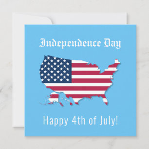 USA Carte Drapeau Fête de l'Indépendance Joyeux 4 