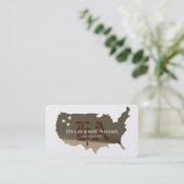 USA Carte Golden Ribbons Stars Monogram (Debout devant)