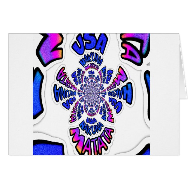 USA Celebration: Heerlijk leuke tekst dynamische k (Voorkant Horizontaal)