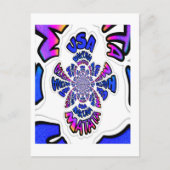 USA Celebration: Heerlijk leuke tekst dynamische k Briefkaart (Voorkant)