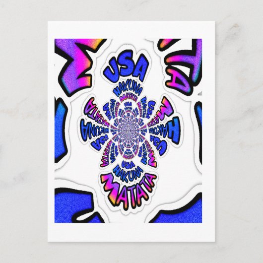 USA Celebration: Heerlijk leuke tekst dynamische k Briefkaart (Voorkant)