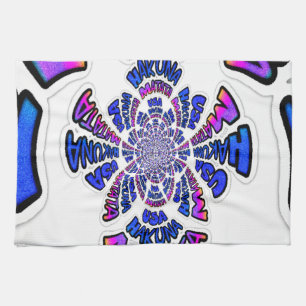 USA Celebration: Heerlijk leuke tekst dynamische k Theedoek