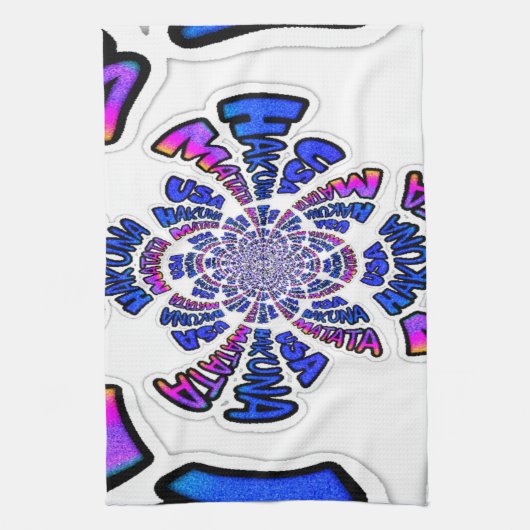 USA Celebration: Heerlijk leuke tekst dynamische k Theedoek (Verticaal)