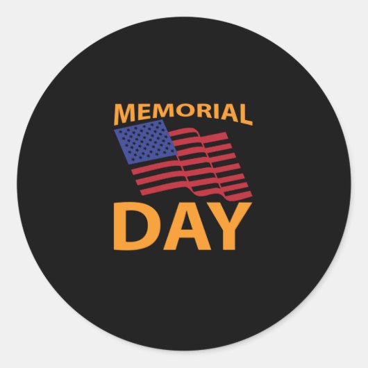 USA Celebration Memorial Day Patriottisch Ronde Sticker (Voorkant)