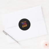 USA Celebration Memorial Day Patriottisch Ronde Sticker (Envelop)