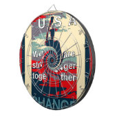 USA Change: samen sterker eenheidsontwerp Dartbord (Voorkant Rechts)