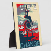USA Change: samen sterker eenheidsontwerp Fotoplaat (Zijkant)