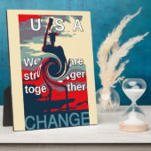 USA Change: samen sterker eenheidsontwerp Fotoplaat (Zijkant)