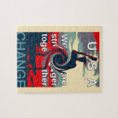 USA Change: samen sterker eenheidsontwerp Legpuzzel (Horizontaal)