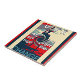 USA Change: samen sterker eenheidsontwerp Tegeltje (Zijkant)