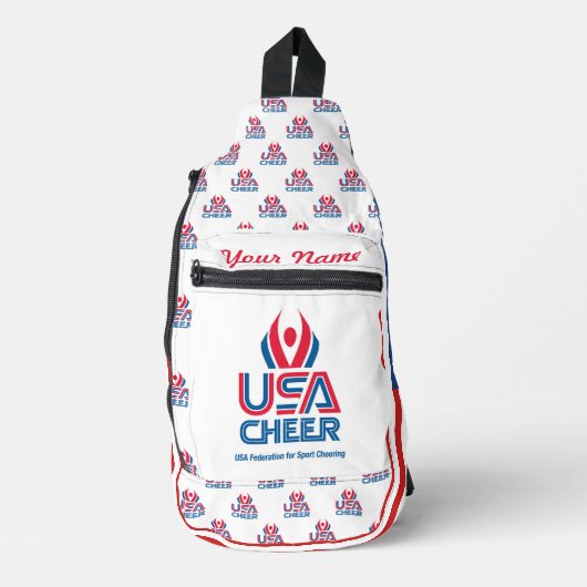 USA Cheer Flag Sac à élingue personnalisable (Recto)