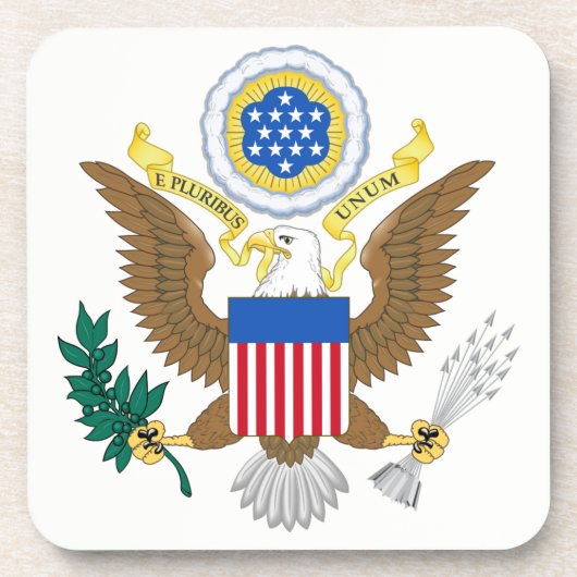 USA Coat of Arms coastercn Bier Onderzetter (Voorkant)