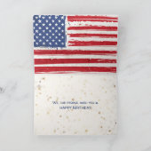 USA Constitution With Flag for Birthday Kaart (Binnen)