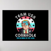 USA Cornhole Team Cornhole Grappig Cornhole Poster (Voorkant)