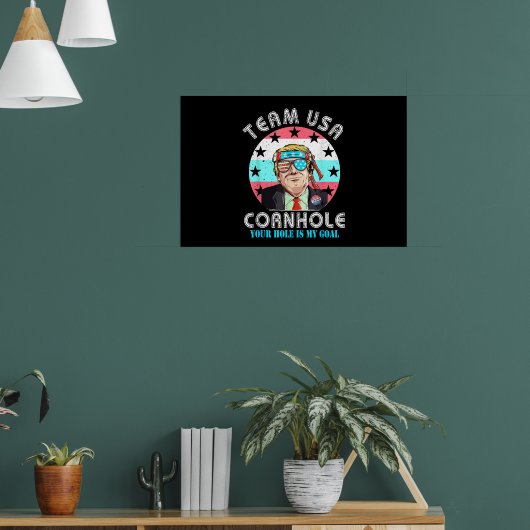 USA Cornhole Team Cornhole Grappig Cornhole Poster (Woonkamer 1)