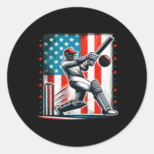 Usa Cricket Jersey Usa Cricket Team Liefhebber Sup Ronde Sticker