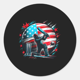 Usa Cricket Jersey Usa Cricket Team Liefhebber Sup Ronde Sticker