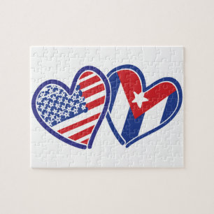 USA Cuba Love Hearts Legpuzzel