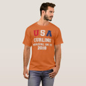 USA Curling Miracurl Op Ice 2018 Tshirt (Voorkant volledig)