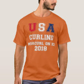 USA Curling Miracurl Op Ice 2018 Tshirt (Voorkant)