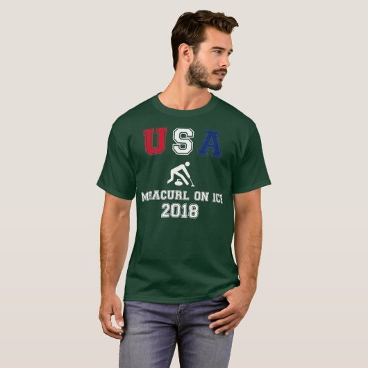 USA Curling Miracurl Op IJs 2018 Tshirt_1 T-shirt (Voorkant volledig)