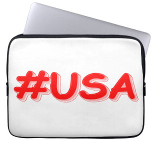 "#USA" Cute Design. Bestel nu Laptop Sleeve