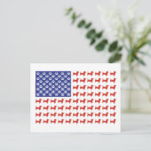 USA Dachshund Briefkaart (Staand voorkant)