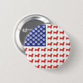 USA Dachshund Ronde Button 5,7 Cm (Voorkant /achterkant)